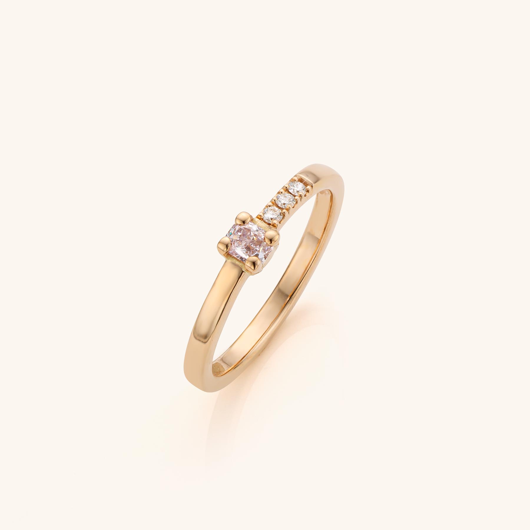 Nora - Solitair natuurlijk roze Argyle - 0.21ct