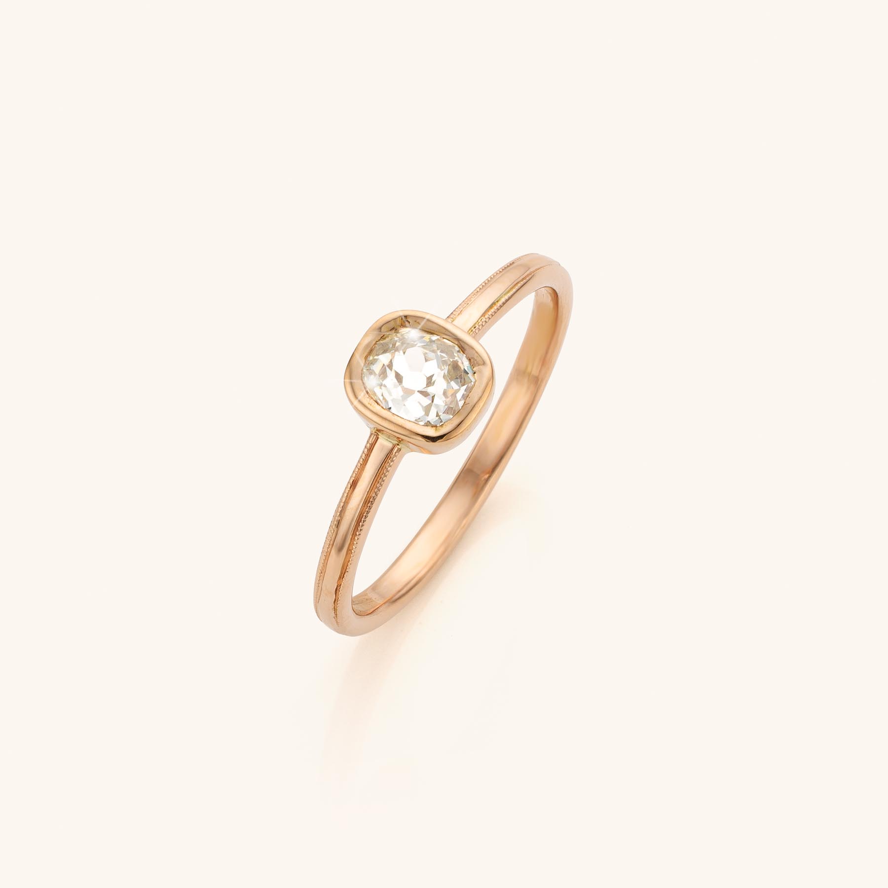 solitair louise old mine diamant rosé
